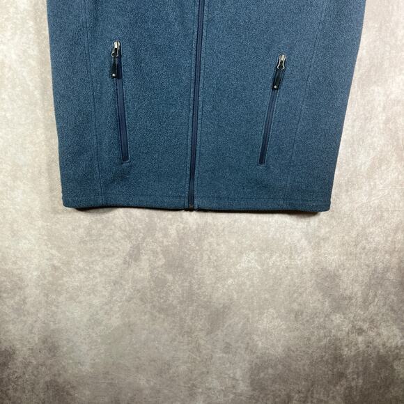 Solaris Vest Mens Medium Blue Fleece Full Zip Pockets Mock Neck Outdoor Travel - Picture 4 of 10